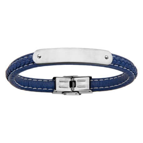 Lotus Style Bracelet Homme Cuir Bleu Et Acier LS2103-2/3 – LINCO