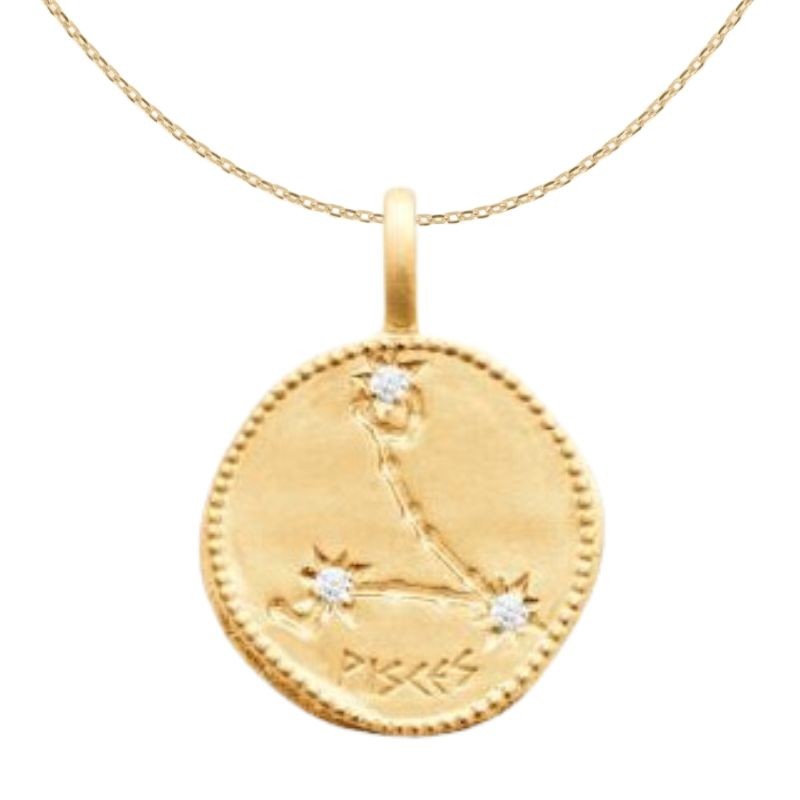 Collier avec Pendentif constellation du Poisson plaqué or