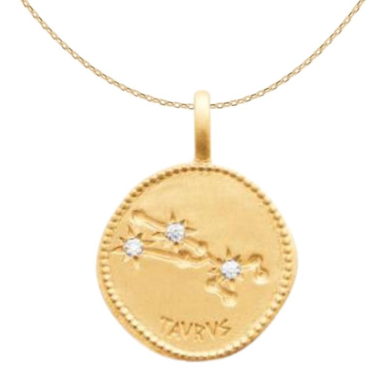 Collier avec Pendentif constellation du Taureau plaqué or