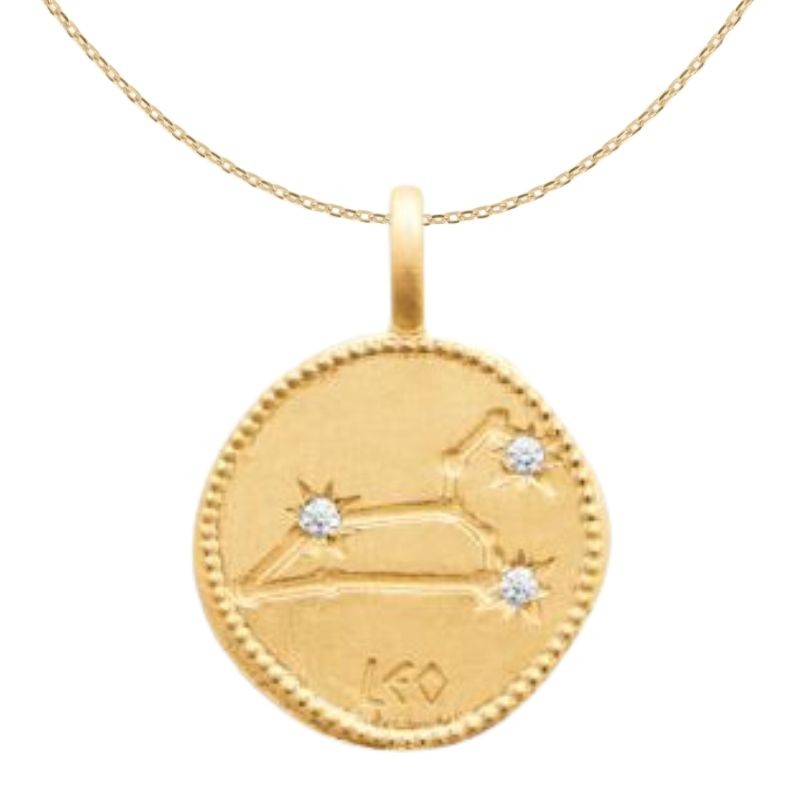 Collier avec Pendentif constellation du Lion plaqué or