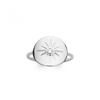 Bague tendance étoile Argent et zirconium