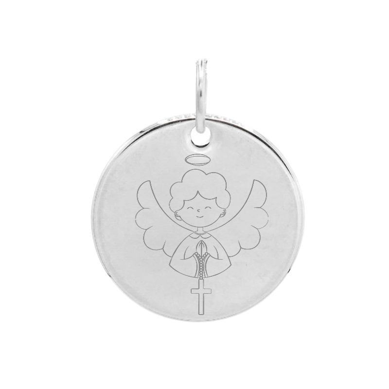 Médaille baptême ange garçon