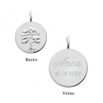 Médaille Arbre de Vie Relief argent