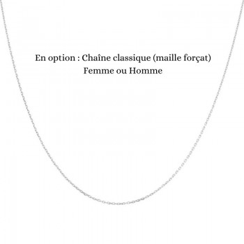 collier parchemin je t'aime argent