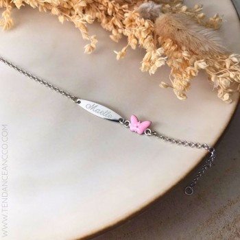 Gourmette Papillon argent