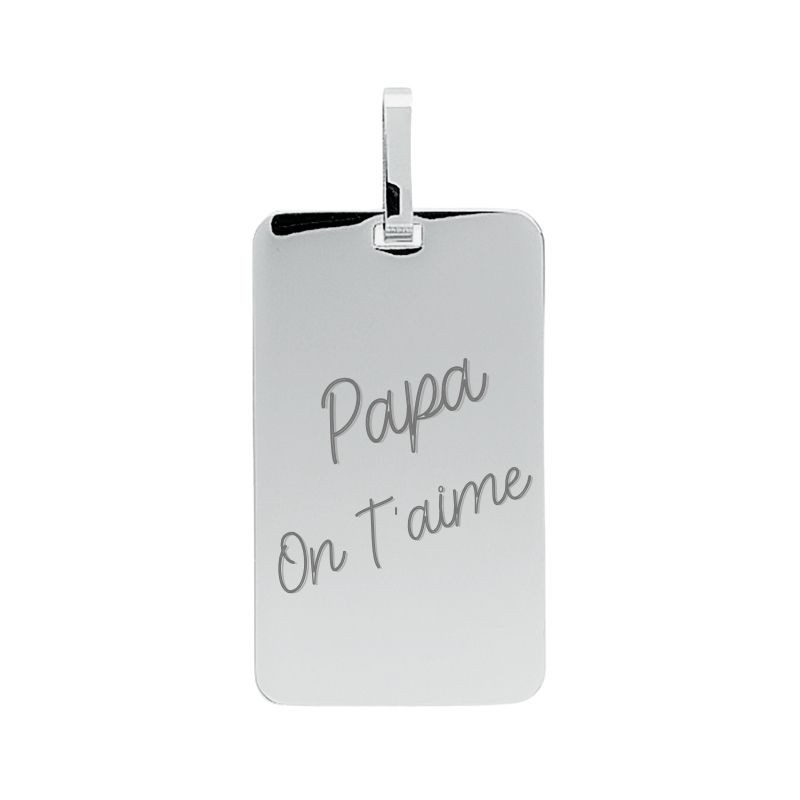 Bijou Papa on t'aime Acier