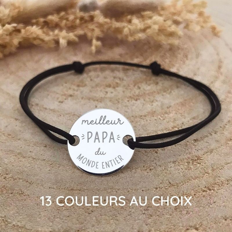 Bracelet meilleur papa du monde fête des pères