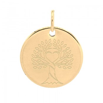 Médaille Arbre de Vie Coeur Or 9 carats