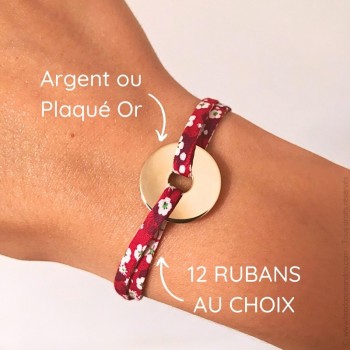 Bracelet personnalisé liberty jeton