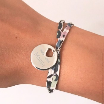 Bracelet Personnalisé Liberty Médaille Coeur