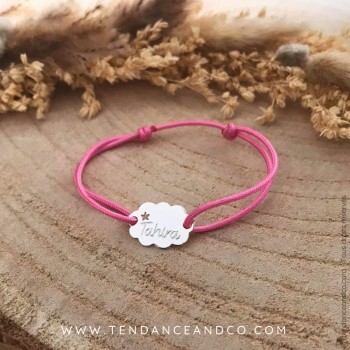 Bracelet cordon nuage étoile enfant