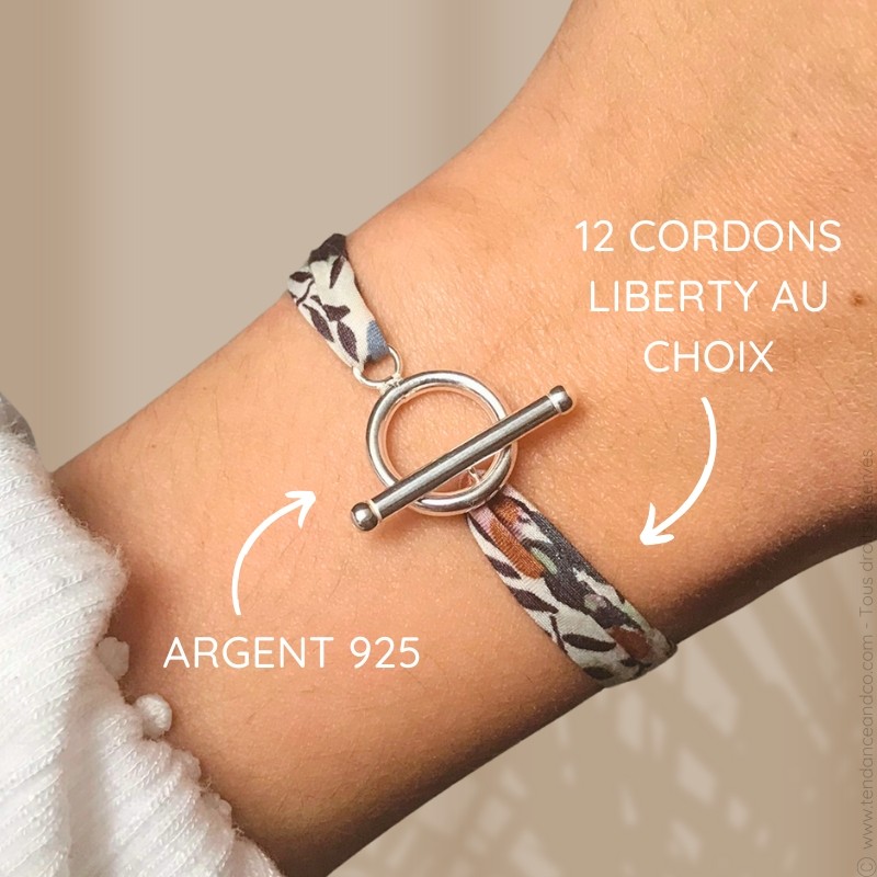 Bracelet liberty fermoir argent 925