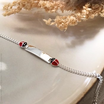 Gourmette Bébé Coccinelle argent 925